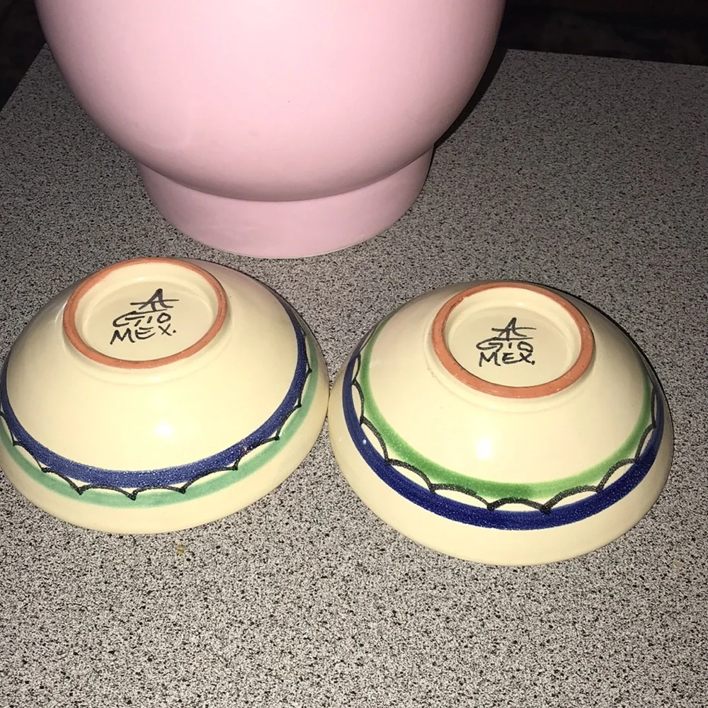 Authentic Mexican Pottery Mexican salsa bowls - Signed